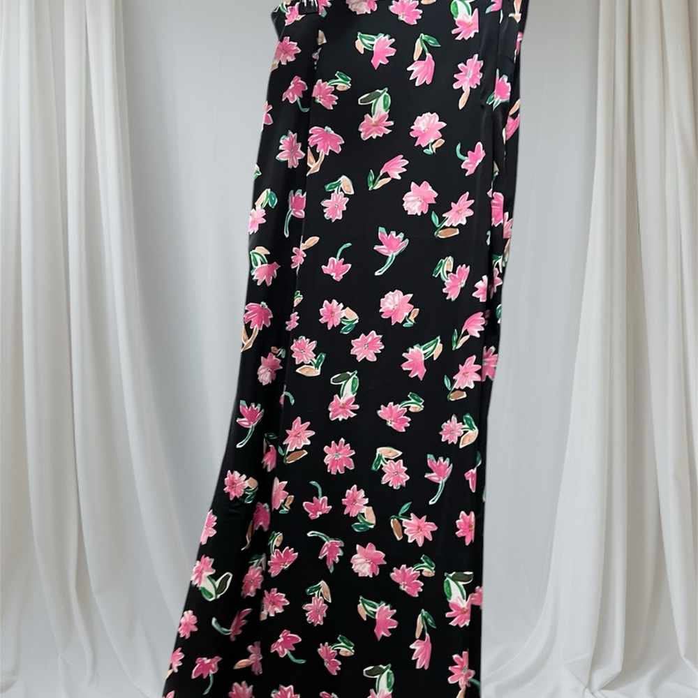 Floral Black Skirt XS Zara